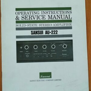 Original Paper Service Manual for Sansui AU 222