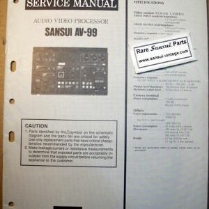 Original Paper Service Manual for Sansui AV Processor AV-99